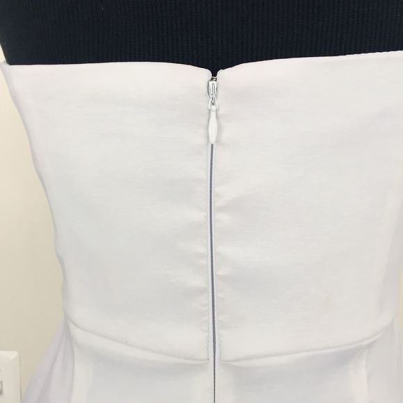 Badgley Mischka Halter Beaded White Cocktail Dress - Picture 8 of 12